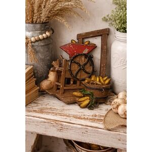 Vintage 1978 Homco Corn Sheller Wall Plaque Farmhouse Harvest Decor 7378 USA